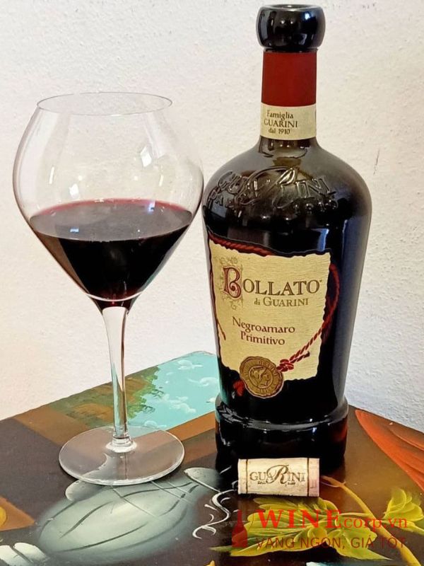 Rượu vang Bollato Guarini Negroamaro Primitivo