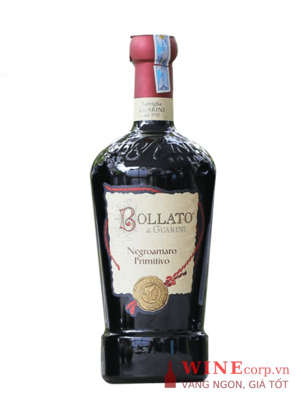 Rượu vang Bollato Guarini Negroamaro Primitivo