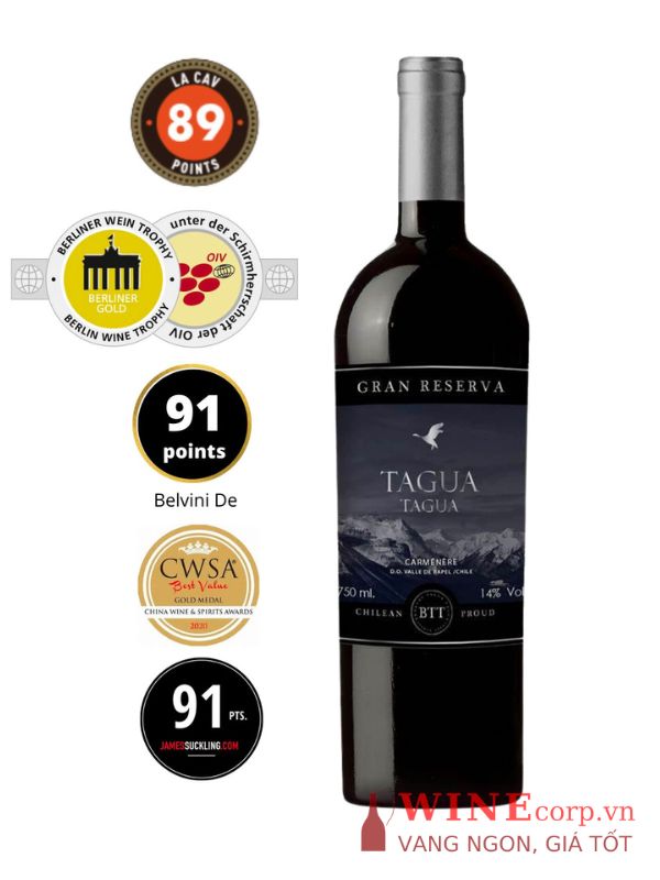 Rượu vang Gran Reserva Tagua Carmenere