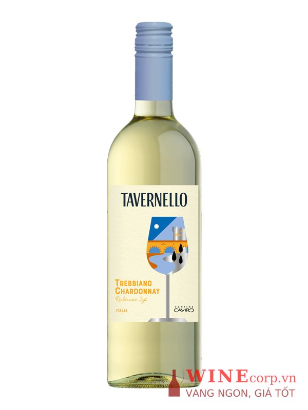 Rượu vang Tavernello Trebbiano Chardonnay Rubicone