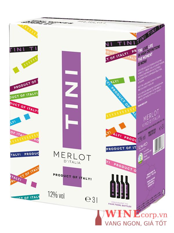 Rượu vang Tini Merlot BIB