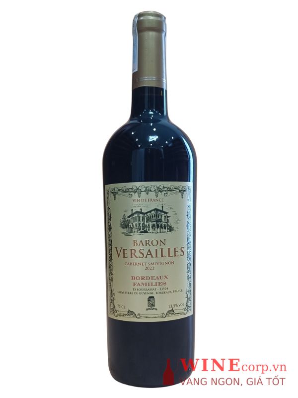 Rượu vang Baron Versailles Cabernet Sauvignon Bordeaux