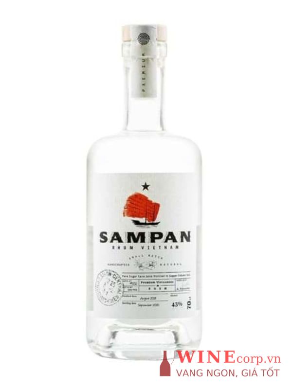 Rượu White Rhum Sampan 43%