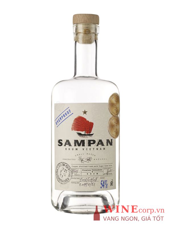 Rượu White Rhum Sampan 54%