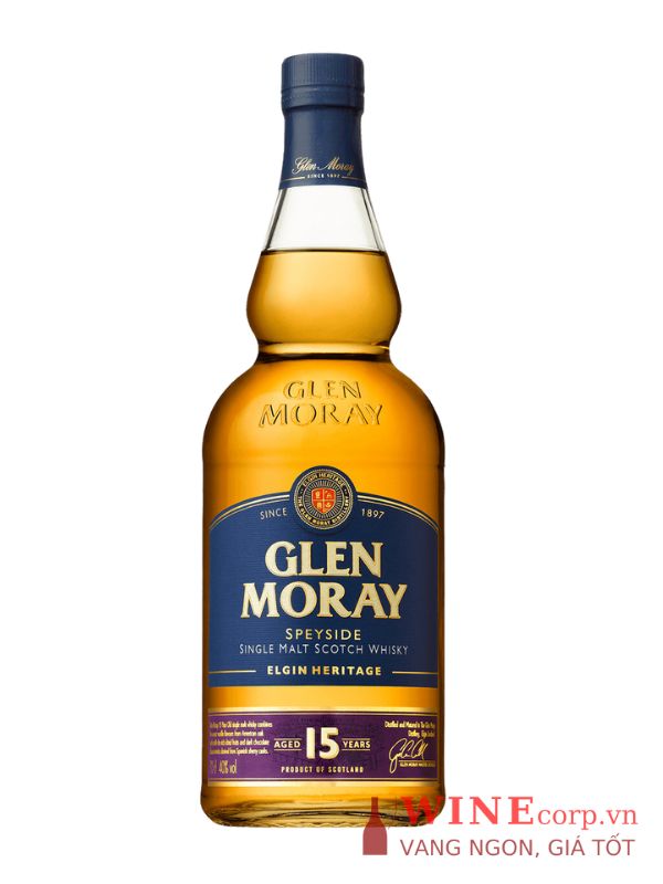 Rượu Glen Moray 15 Years Single Malt Scotch Whisky