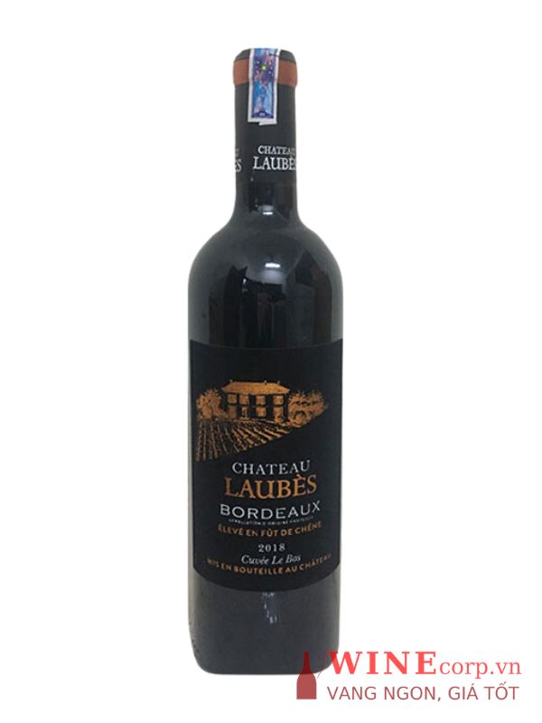Rượu vang Chateau LAUBES Bordeaux Mác Nhung