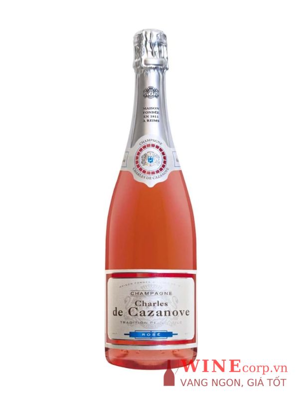 Rượu Champagne Charles De Cazanove Brut Rose