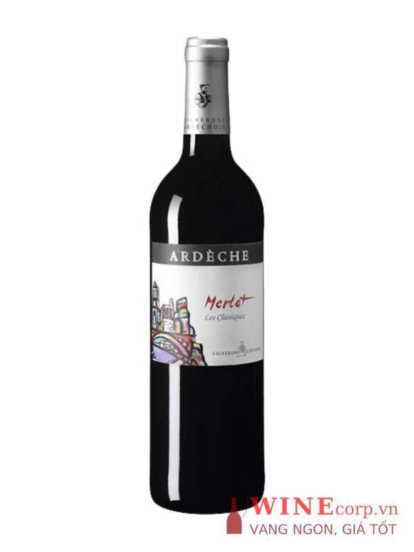 Rượu vang Vignerons Ardechois Ardeche Les Classiques Merlot