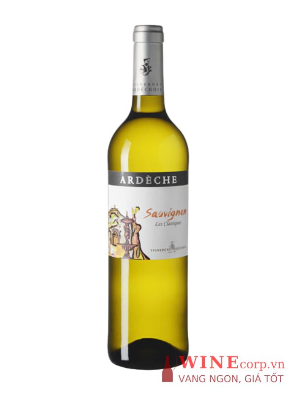 Rượu vang Vignerons Ardechois Ardeche Sauvignon Blanc