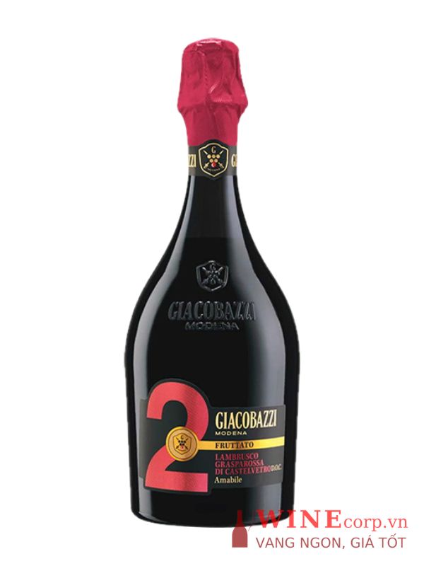 Rượu vang Giacobazzi 2 Fruttato Lambrusco Amabile