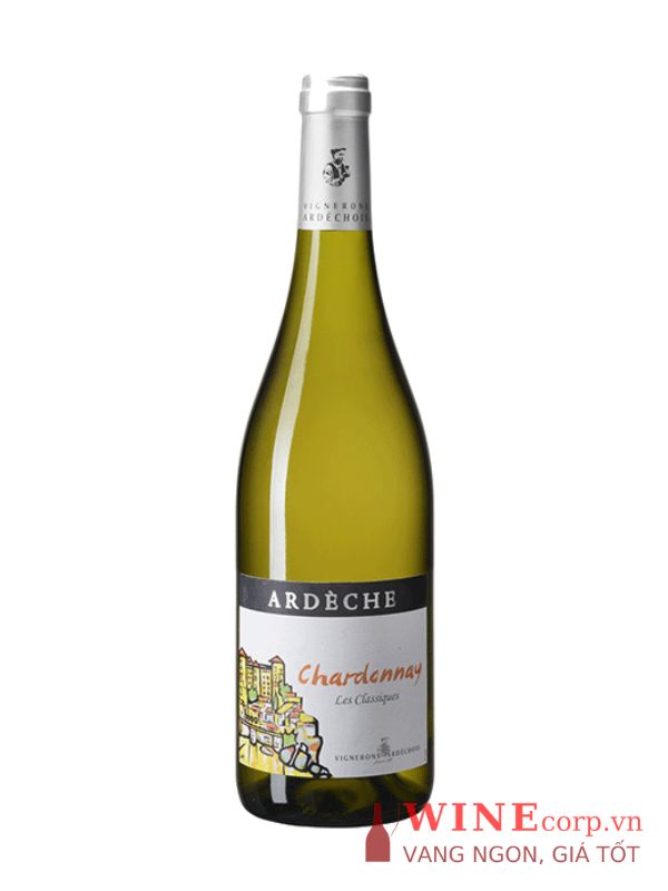 Rượu vang Vignerons Ardechois Ardeche Chardonnay