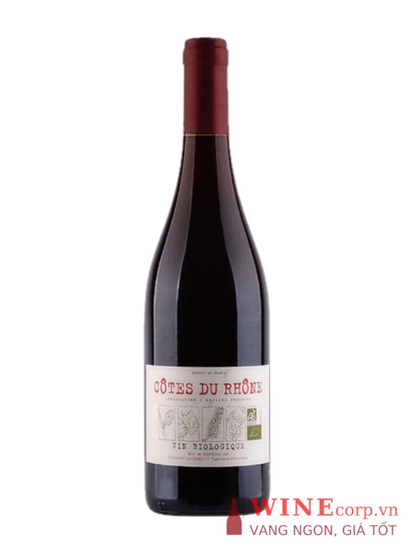 Rượu vang Vignerons Ardechois Cotes Du Rhone Biologique