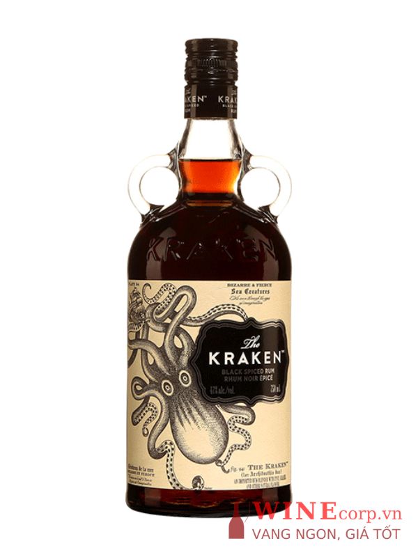 Rượu The Kraken Dark Black Spiced